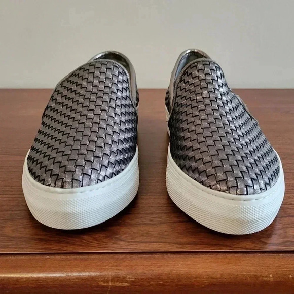 J Slides Woven Metallic Leather Upper Casual Minimalist Slip-On Sneakers(8) - Picture 6 of 10